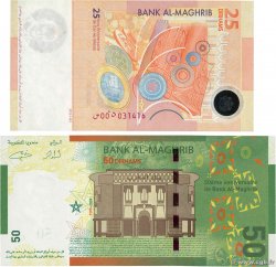 25 et 50 Dirhams Commémoratif MAROC  2009 P.72 et P.73 NEUF