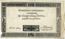 25 Livres FRANKREICH  1793 Ass.43b