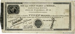 20 Francs Annulé FRANCE  1801 PS.245b pr.TB