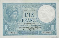 10 Francs MINERVE modifié FRANCE  1940 F.07.16