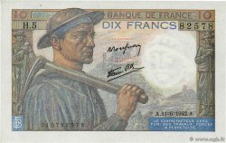 10 Francs MINEUR FRANKREICH  1942 F.08.03