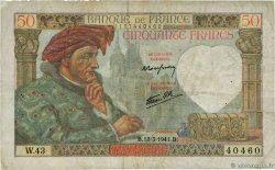 50 Francs JACQUES CŒUR FRANCE  1941 F.19.07