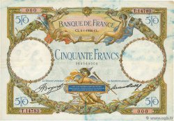 50 Francs LUC OLIVIER MERSON type modifié Numéro spécial FRANCIA  1934 F.16.05 q.BB