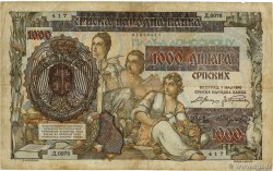 1000 Dinara SERBIE  1941 P.24 TB
