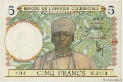 5 Francs AFRIQUE OCCIDENTALE FRANÇAISE (1895-1958)  1937 P.21