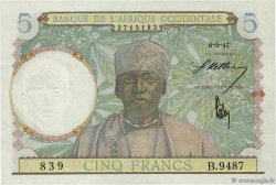 5 Francs AFRIQUE OCCIDENTALE FRANÇAISE (1895-1958)  1942 P.25