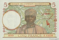 5 Francs AFRIQUE OCCIDENTALE FRANÇAISE (1895-1958)  1943 P.26