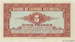 5 Francs AFRIQUE OCCIDENTALE FRANÇAISE (1895-1958)  1942 P.28a pr.NEUF