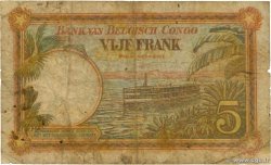 5 Francs CONGO BELGA  1930 P.08e B
