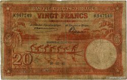 20 Francs BELGA CONGO  1943 P.15C RC