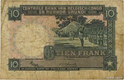 10 Francs CONGO BELGE  1952 P.22 B