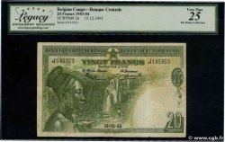 20 Francs BELGA CONGO  1953 P.26 MBC