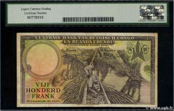 500 Francs CONGO BELGA  1957 P.34 BB