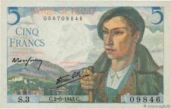 5 Francs BERGER FRANCE  1943 F.05.01