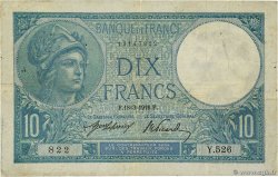 10 Francs MINERVE FRANKREICH  1916 F.06.01