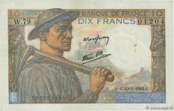 10 Francs MINEUR FRANCIA  1944 F.08.11