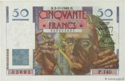 50 Francs LE VERRIER FRANCE  1949 F.20.13