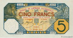 5 Francs DAKAR AFRIQUE OCCIDENTALE FRANÇAISE (1895-1958) Dakar 1926 P.05Bc