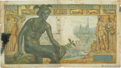 1000 Francs DÉESSE DÉMÉTER FRANCE  1942 F.40.03 VG