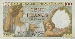 100 Francs SULLY FRANKREICH  1941 F.26.63