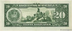 20 Bolivares VENEZUELA  1961 P.043b VF+