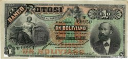 1 Boliviano BOLIVIE  1887 PS.221b SUP
