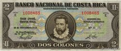 2 Colones COSTA RICA  1942 P.201c BC