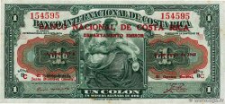 1 Colon COSTA RICA  1943 P.190 BC+