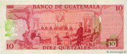 10 Quetzales GUATEMALA  1981 P.061c MBC+