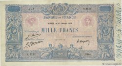 1000 Francs BLEU ET ROSE FRANCE  1926 F.36.42 TB+