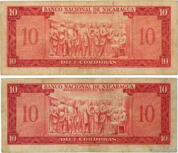 10 Cordobas Lot NICARAGUA  1954 P.101a MB