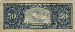 50 Cordobas NICARAGUA  1957 P.103a B+