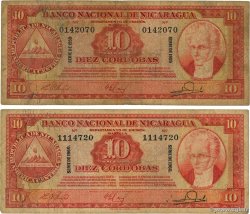 10 Cordobas Lot NIKARAGUA  1959 P.101b fS