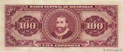 100 Cordobas NICARAGUA  1962 P.112 q.SPL