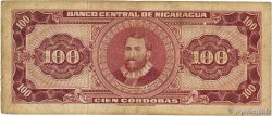 100 Cordobas Fauté NICARAGUA  1968 P.120b q.MB