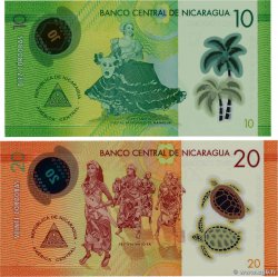 10 et 20  Cordobas Remplacement NICARAGUA  2014 P.209ar et P.210ar UNC