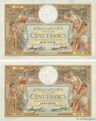 100 Francs LUC OLIVIER MERSON grands cartouches Consécutifs FRANCE  1934 F.24.13 pr.SUP