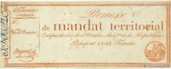 100 Francs sans série Vérificateur FRANCE  1796 Ass.60v XF