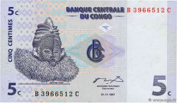 5 Centimes RÉPUBLIQUE DÉMOCRATIQUE DU CONGO  1997 P.081a