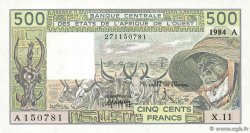 500 Francs WEST AFRICAN STATES  1984 P.106Ag