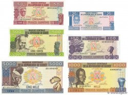 25, 50, 100, 500, 1000 Francs Guinéens Lot GUINEA  1985 P.28 à P.33