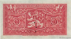 5 Korun Spécimen TSCHECHOSLOWAKEI  1945 P.059s ST