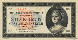 100 Korun TSCHECHOSLOWAKEI  1945 P.067