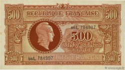 500 Francs MARIANNE fabrication anglaise FRANKREICH  1945 VF.11.01 VZ