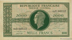 1000 Francs MARIANNE THOMAS DE LA RUE FRANCE  1945 VF.13.01 SUP