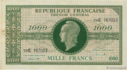 1000 Francs MARIANNE THOMAS DE LA RUE FRANCE  1945 VF.13.02 SUP+