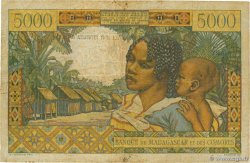 5000 Francs - 1000 Ariary MADAGASCAR  1955 P.055 BC