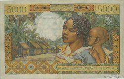 5000 Francs - 1000 Ariary MADAGASKAR  1955 P.055 fSS