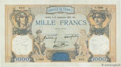 1000 Francs CÉRÈS ET MERCURE type modifié FRANKREICH  1939 F.38.37 VZ