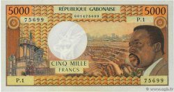 5000 Francs Fauté GABUN  1974 P.04x fST+